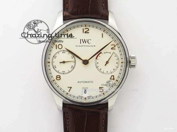 MIROTIME 0206 Portuguese Chrono IW371620 APSF 1:1 Best Edition White Blue Dial on Blue Leather Strap A MultiPurpose 7039